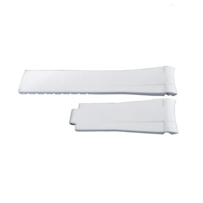 Masar Bracelet 20mm Premium Caoutchouc siliconé Blanc - Omega, Rolex et Autres - Courbé / CTS