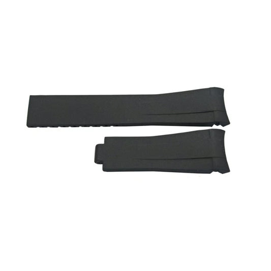 Cinturino 20mm Premium Gomma Siliconica Nera - Omega, Rolex e Altri - Curvo / CTS