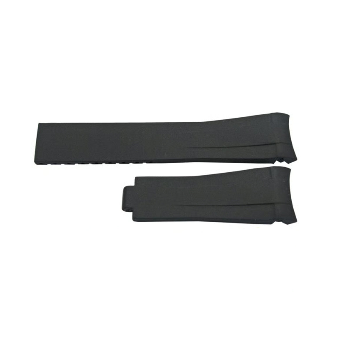 Masar Bracelet 20mm Premium Caoutchouc siliconé Noir - Omega, Rolex et Autres - Courbé / CTS