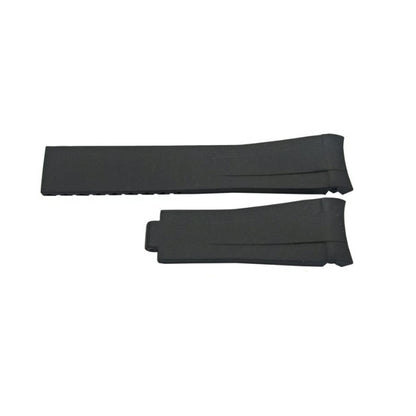 Masar Bracelet 20mm Premium Caoutchouc siliconé Noir - Omega, Rolex et Autres - Courbé / CTS