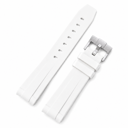 Bracelet compatible Rolex Explorer II en caoutchouc FKM blanc