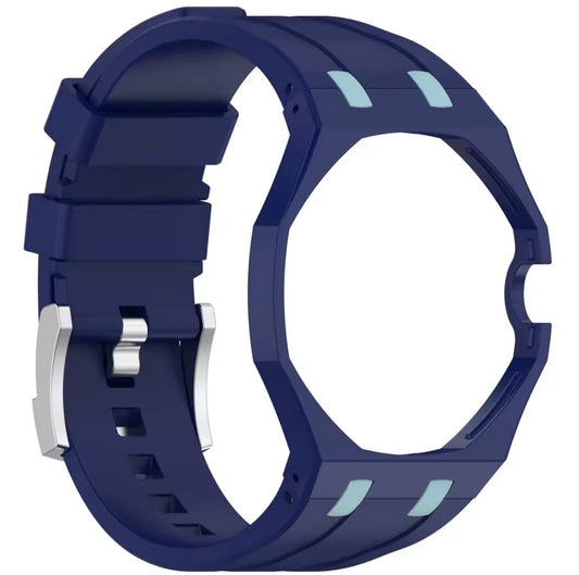 Masar Bracelet compatible avec Swatch Royal Pop x AP - Savonnette → couronne à 3h - Silicone