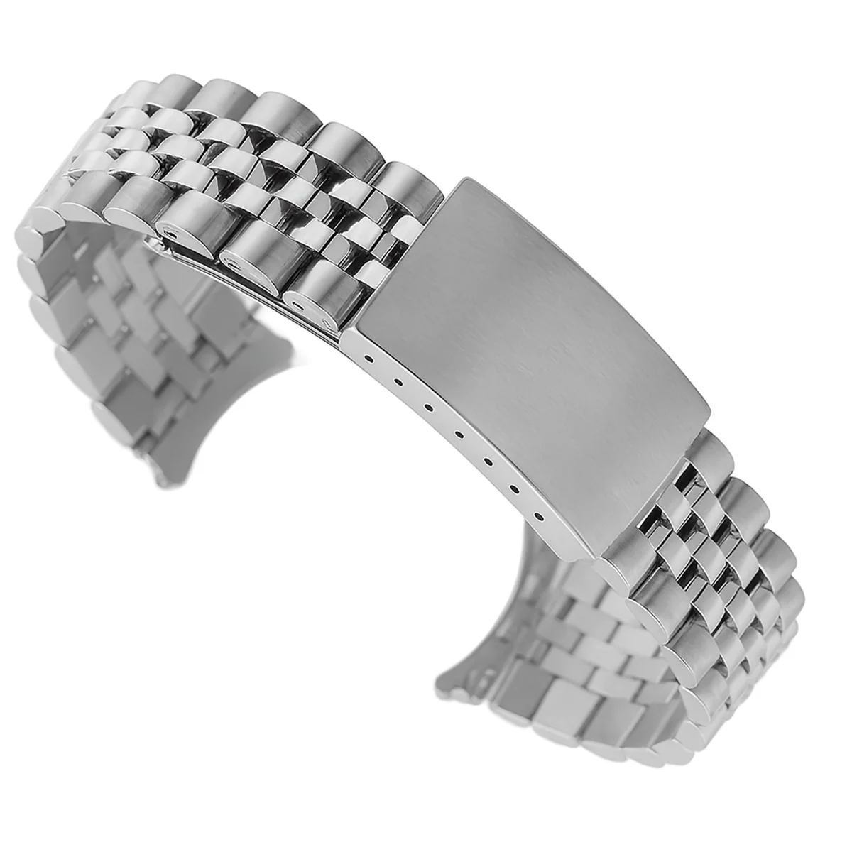 Bracelet de Montre Jubilee pour Rolex / Tudor - Vintage en Acier Brossé / Poli / Courbé