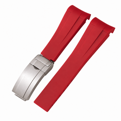 Masar Bracelet en Caoutchouc pour Seiko 5 GMT - 22mm Incurvé - Boucle Déployante
