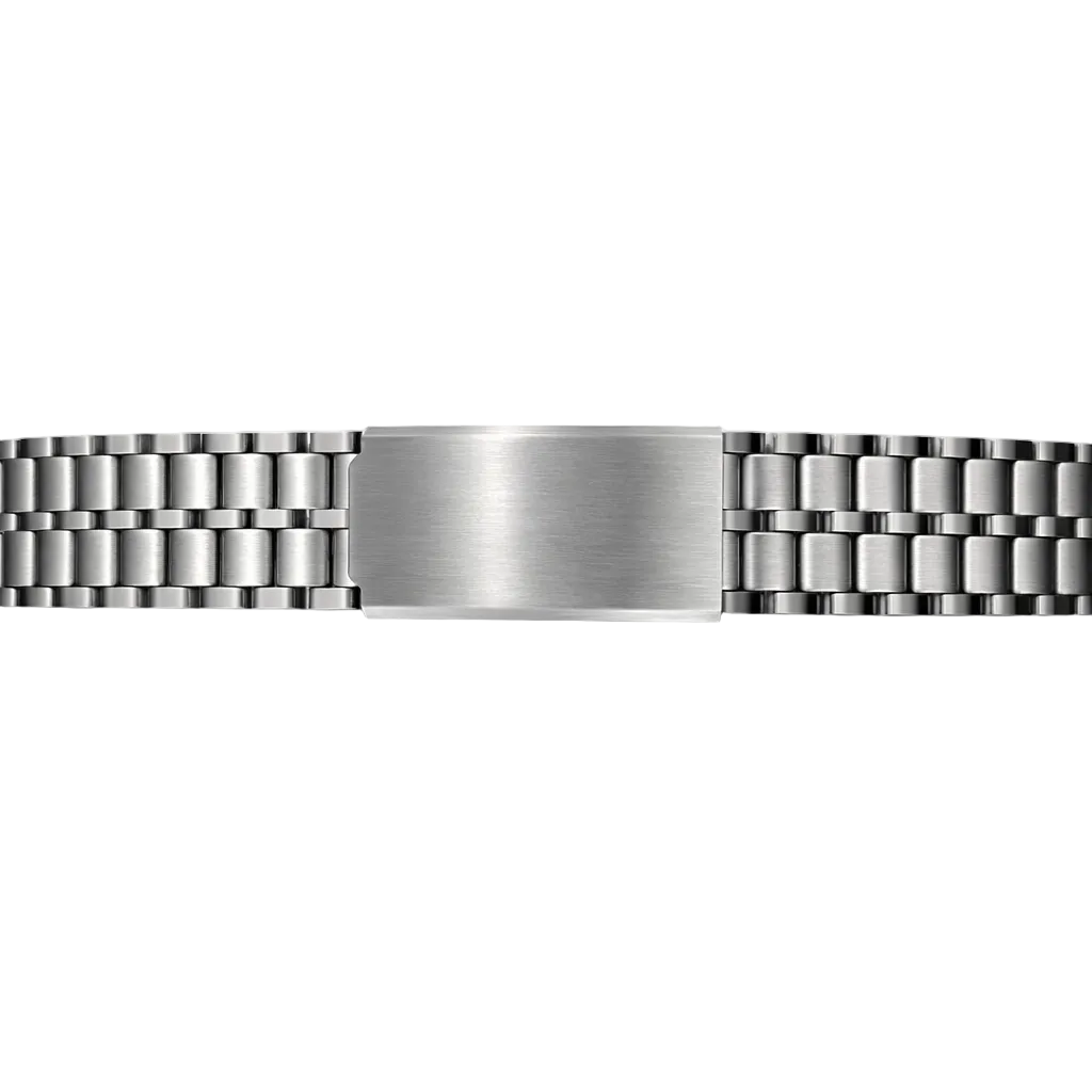 Bracelet Montre Acier Vintage 5 maillons - Déployante - Poli Miroir / Brossé