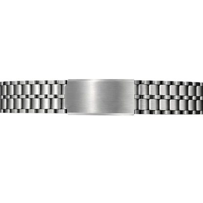 Bracelet Montre Acier Vintage 5 maillons - Déployante - Poli Miroir / Brossé