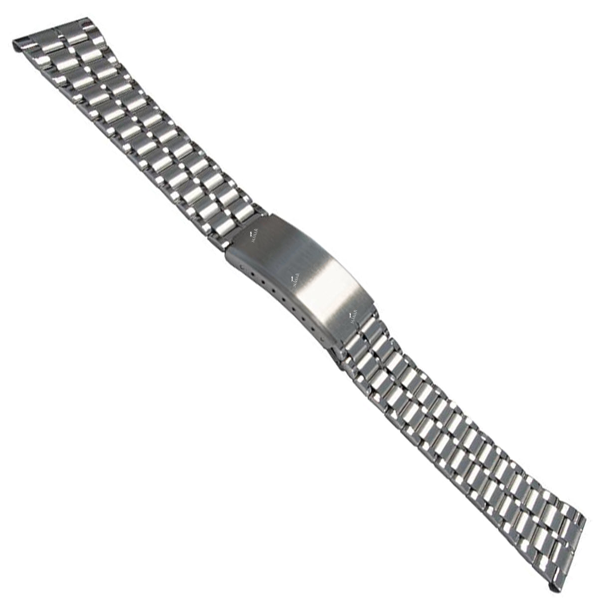 Bracelet de Montre - Acier brossé (Satin) miroir 18mm Argent