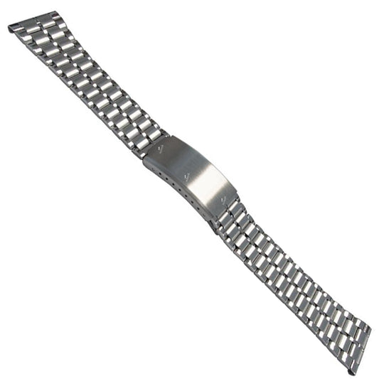 Cinturino per orologio - Acciaio spazzolato (satinato) Specchio 18mm Argento