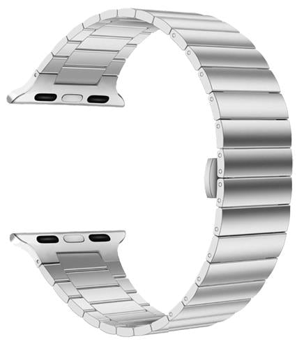 Bracelet Acier Inoxydable - Compatible avec Apple Watch - Maillons 1 Rangée