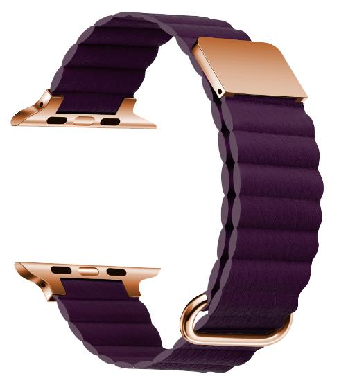 Cinturino in pelle microfibra – Compatibile con Apple Watch – Fibbia magnetica