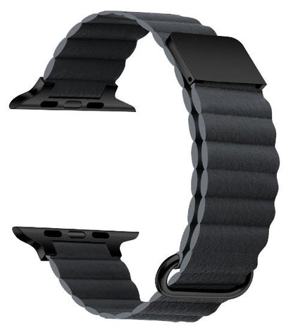 Cinturino in pelle microfibra – Compatibile con Apple Watch – Fibbia magnetica