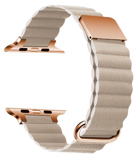 Cinturino in pelle microfibra – Compatibile con Apple Watch – Fibbia magnetica