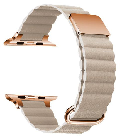 Cinturino in pelle microfibra – Compatibile con Apple Watch – Fibbia magnetica
