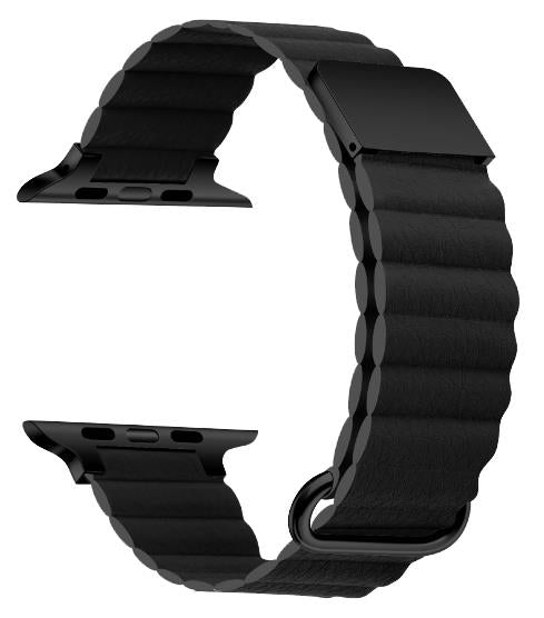 Cinturino in pelle microfibra – Compatibile con Apple Watch – Fibbia magnetica