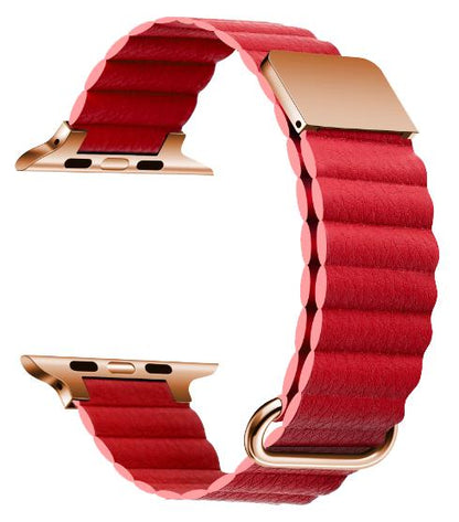 Cinturino in pelle microfibra – Compatibile con Apple Watch – Fibbia magnetica