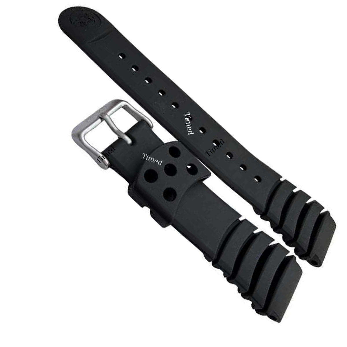 Bracelet Seiko d'Origne Caoutchouc 20 mm - Noir - 4KR3JZ