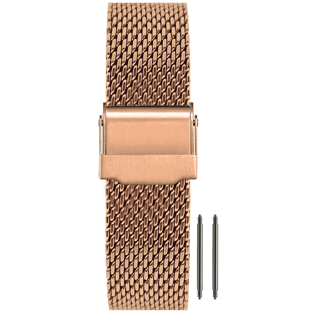 18mm BiG Mesh Ø 1mm - Cinturino Orologio Uomo Mesh, Milanese - Oro Rosa Oro Universale