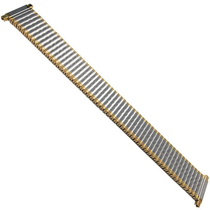 Correa de reloj de cadena elástica de 10 mm, 12 mm y 14 mm, de acero cepillado plateado, plateado y dorado, con borde fino tipo espejo