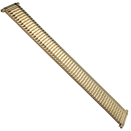 18mm) 20mm 22mm Chaîne Bracelet de montre extensible Or/Gold Acier Brossé Miroir