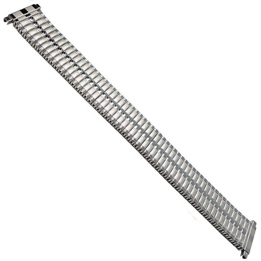 14mm) 16mm 18mm Cinturino per orologio a catena elastico Argento/Argento Acciaio Satinato Fascia Specchio