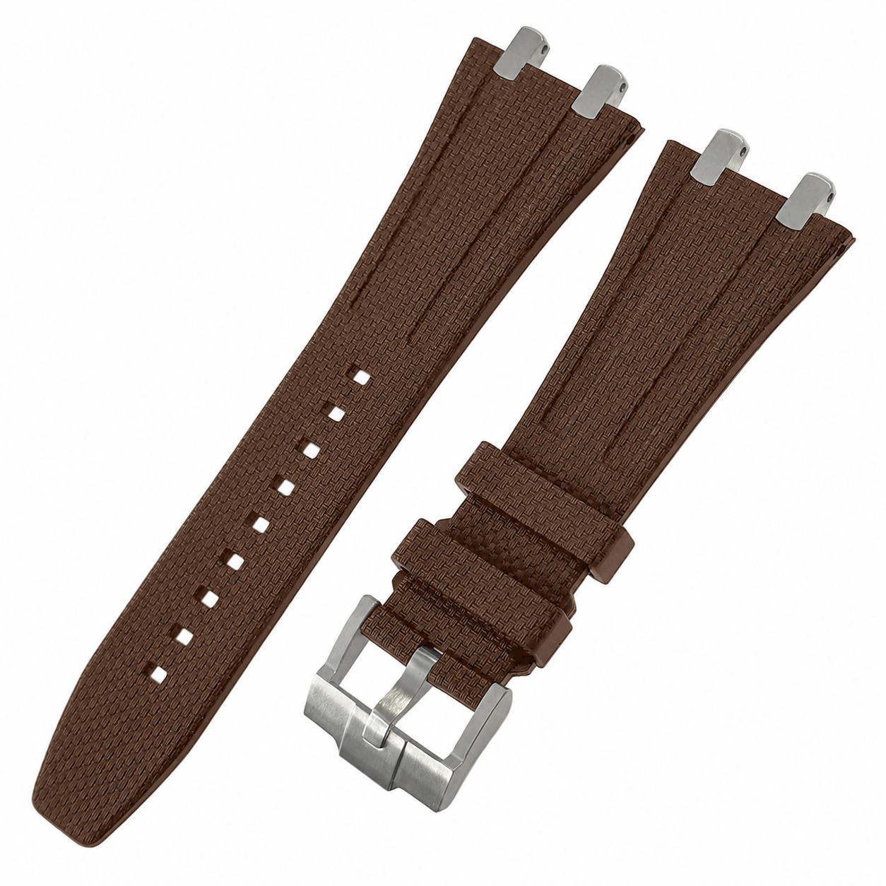 FKM Rubber Strap Compatible with AP Royal Oak 15400, 15500, 15510, 26331, 26239 and 26240 - Pin Buckle - Premium