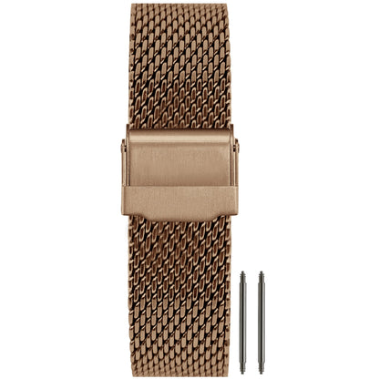 Masar Bracelet de montre Homme Maille Milanaise - Bronze - BiG Mesh Ø 1mm - Universel
