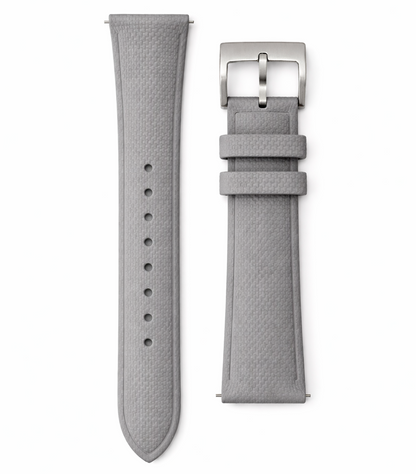 Masar Bracciale Orologio Gomma FKM - SAILCLOTH Finemente Testurizzato - Rapido - Fibbia Ad Ardiglione - Universale