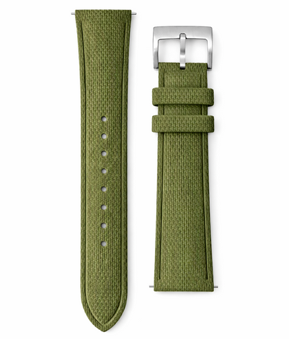 Masar Bracciale Orologio Gomma FKM - SAILCLOTH Finemente Testurizzato - Rapido - Fibbia Ad Ardiglione - Universale