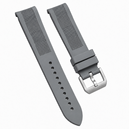 Bracelet Montre en Caoutchouc FKM - Motif quadrillé / Incurvé - Universel