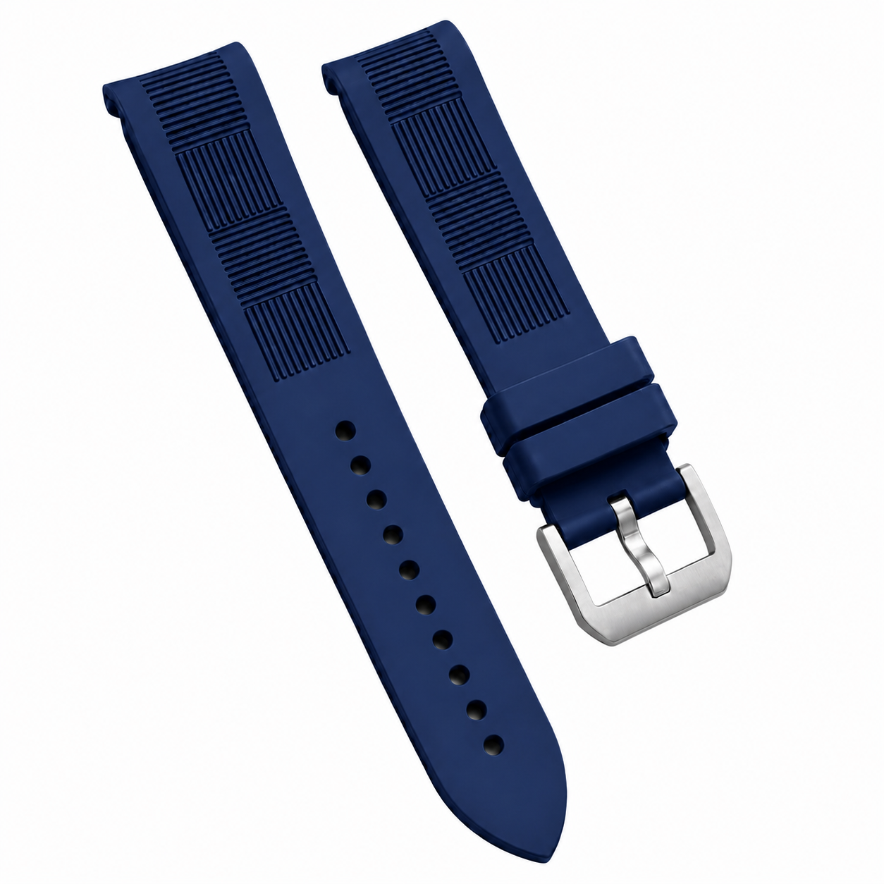 Bracelet Montre en Caoutchouc FKM - Motif quadrillé / Incurvé - Universel