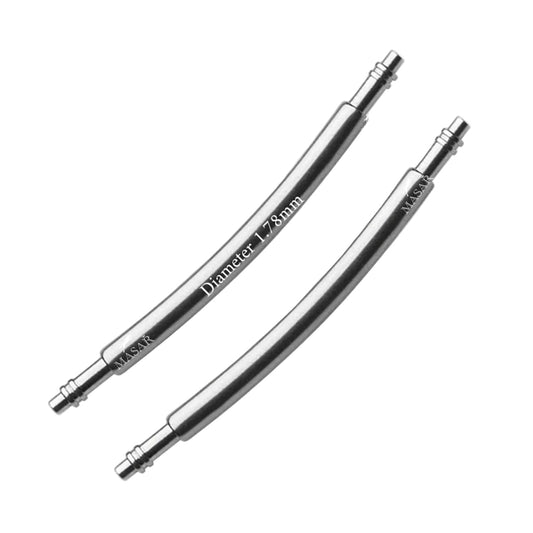 Masar SLXC Ø 1,78mm - Barrettes à ressort Courbé pour bracelet de montre Incurvé - Inox 316L - 0,8mm - 2 pcs