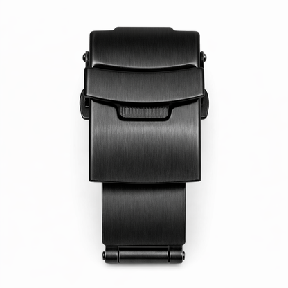 Masar Black Deployment Buckle / Pin Buckle - Watch Strap with Holes - Strap Thickness ≤ 4.00mm - 1 Pc