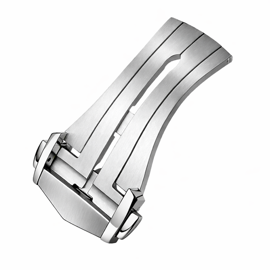 Boucle Déployante avec Ardillon Bracelet Montre à Trous – Fermoir Premium Acier – Épaisseur Bracelet ≤ 3,0mm – 1 Pc