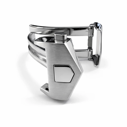 Masar Boucle Déployante de Bracelet Montre sans trous Max ≤ 2,60mm – Acier Inox Brossé – Épaisseur Bracelet ≤ 2,60mm – 1 Pc