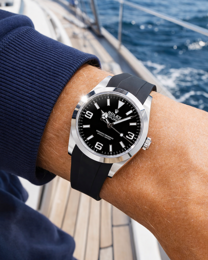 Cinturino in caucciù FKM compatibile con Rolex Explorer 214270