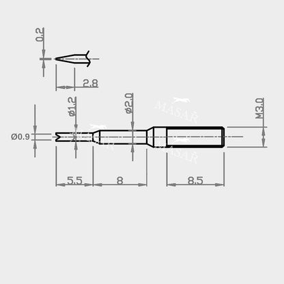 Horquillas para herramientas de primera calidad Masar XT: barras de resorte para correas de reloj, delgadas o anchas, acero inoxidable 420F