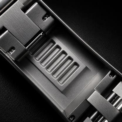 Precision micro-adjustment clasp compatible with Rolex-style watch bracelets, designed for quick and comfortable sizing adjustments.