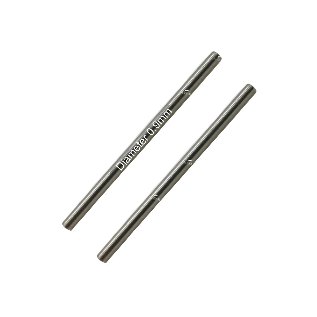 Masar Ø 0,9 mm - Pasador - Pasador de barra redonda completa - Correa de reloj - Acero inoxidable 316L - 2 piezas
