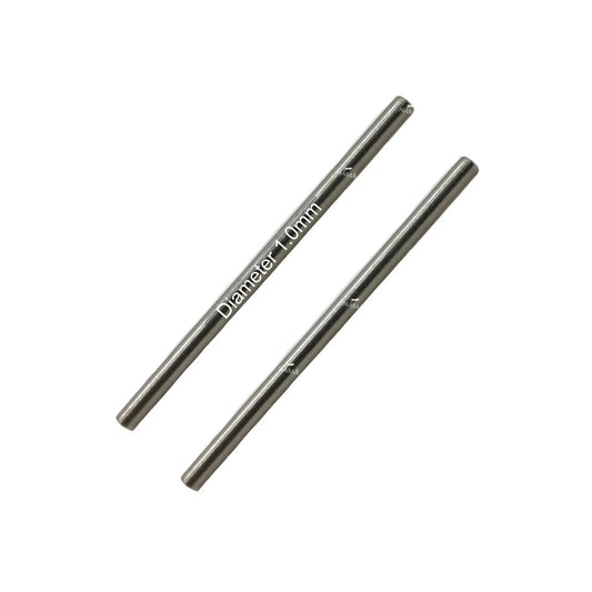 Masar Ø 1,0mm 1mm - Perno - Barra tonda solida - Cinturino per orologio - Acciaio inossidabile 316L - 2 pezzi