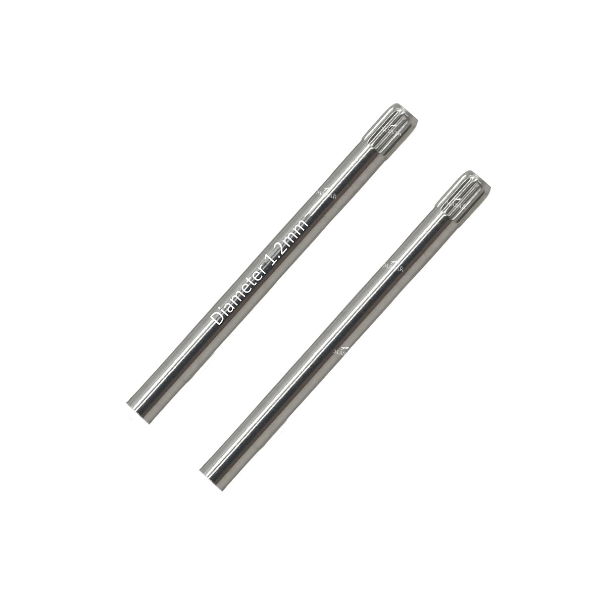 Ø 1.2mm Pins - Knurled-Notched Bars for Watch Straps - 316L Stainless Steel - 2 Pcs