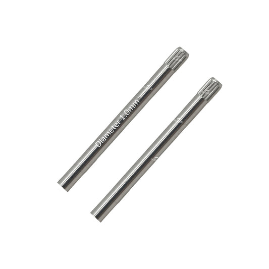 Perni Ø 1,0mm - Barre a Molla Zigrinate-Scanalate per Cinturini di Orologi - Acciaio Inox 316L - 2 Pz