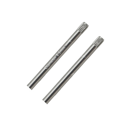 Masar Ø 1,1 mm - Pasador - moleteado - con muescas - Correa de reloj - Acero inoxidable 316L - 2 uds.
