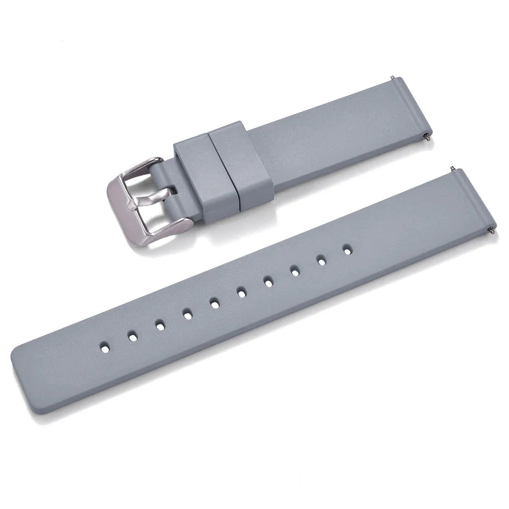 Bracelet Montre en Caoutchouc FKM Lisse - Libération Rapide - Universel