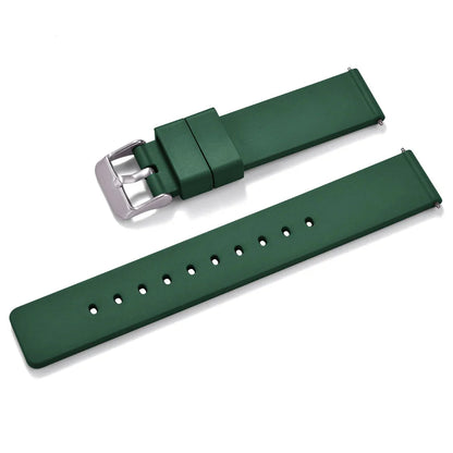 Bracelet Montre en Caoutchouc FKM Lisse - Libération Rapide - Universel