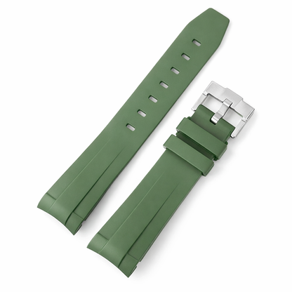 Bracelet Montre pour Oyster / Black Bay en Caoutchouc FKM Vulcanisé - Boucle Ardillon