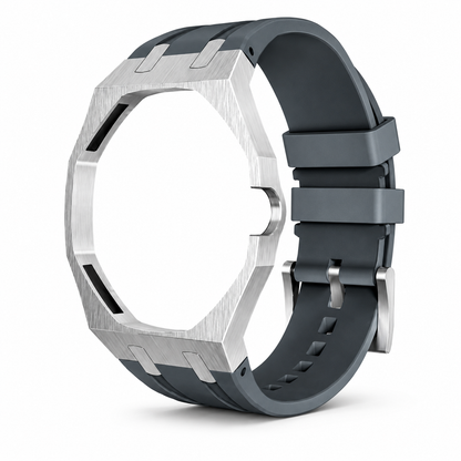 Steel Case Bracelet compatible with Swatch Royal Pop x AP - Hunter Case → crown at 3 o'clock - Resin