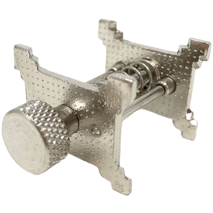 Watch movement holder, nickel-plated brass - with 4 usable sides