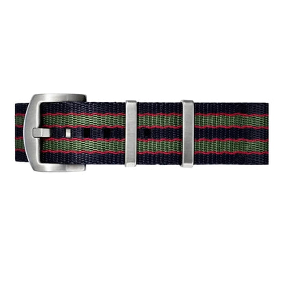 Masar Bracelet Montre NATO Nylon James Bond - Original – Noir-Rouge-Vert - Boucle Satin - Homme