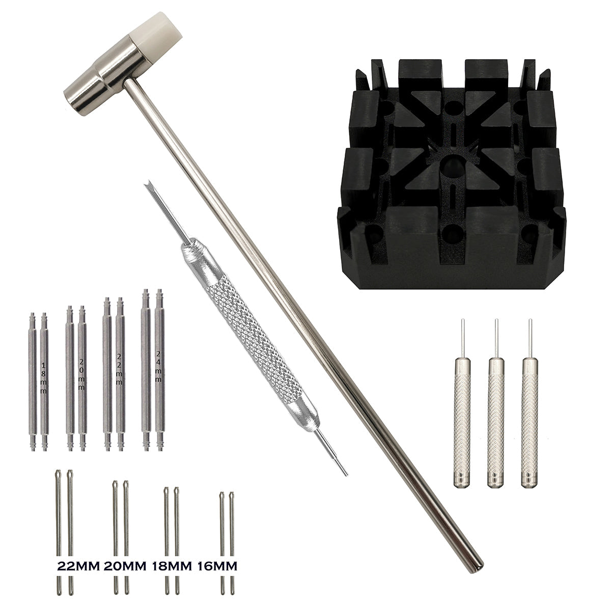 Masar Kit – Outils pour Ajuster la Taille du Bracelet de Montre (Maillons) – Barres à Ressort
