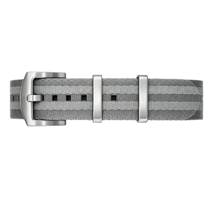 Bracelet Montre NATO Nylon Gris / 2 Bandes Gris Clair - Souple – Homme